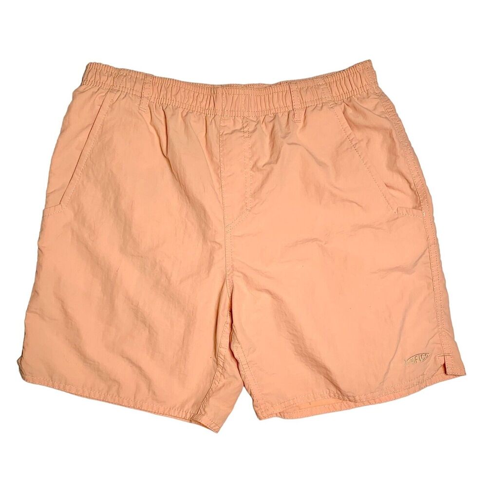 American Fishing Tackle Co Peach Men's Swim Shorts With Mesh Lining & Elastic Wa